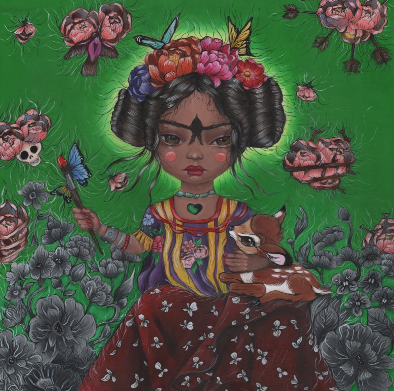 Saint Frida26.5 in. x 26.5 in. FramedAcrylic on Wood