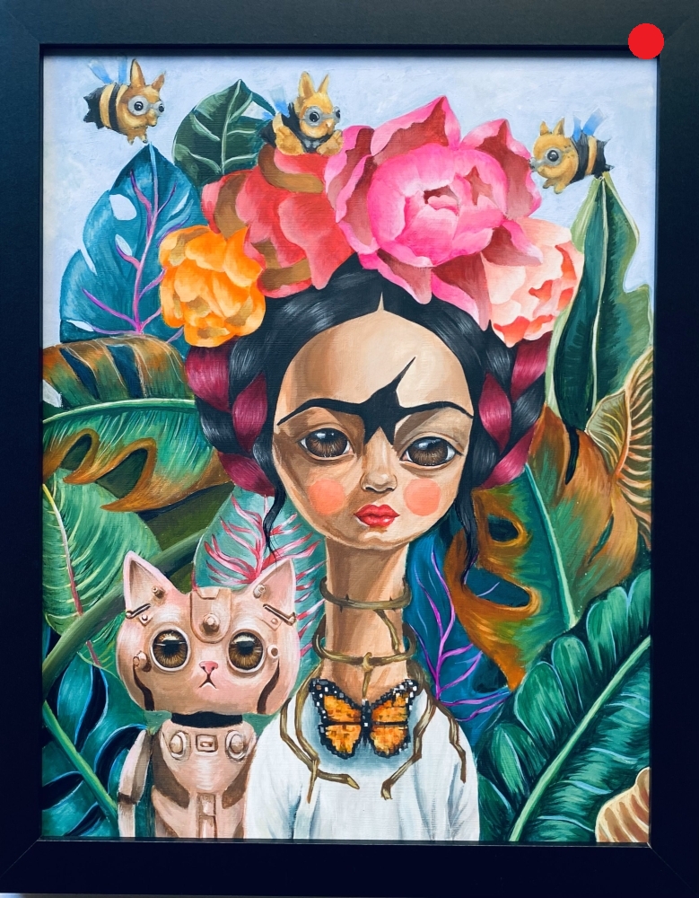 Future Frida16 in. x 20 in. Acrylic on wood panel