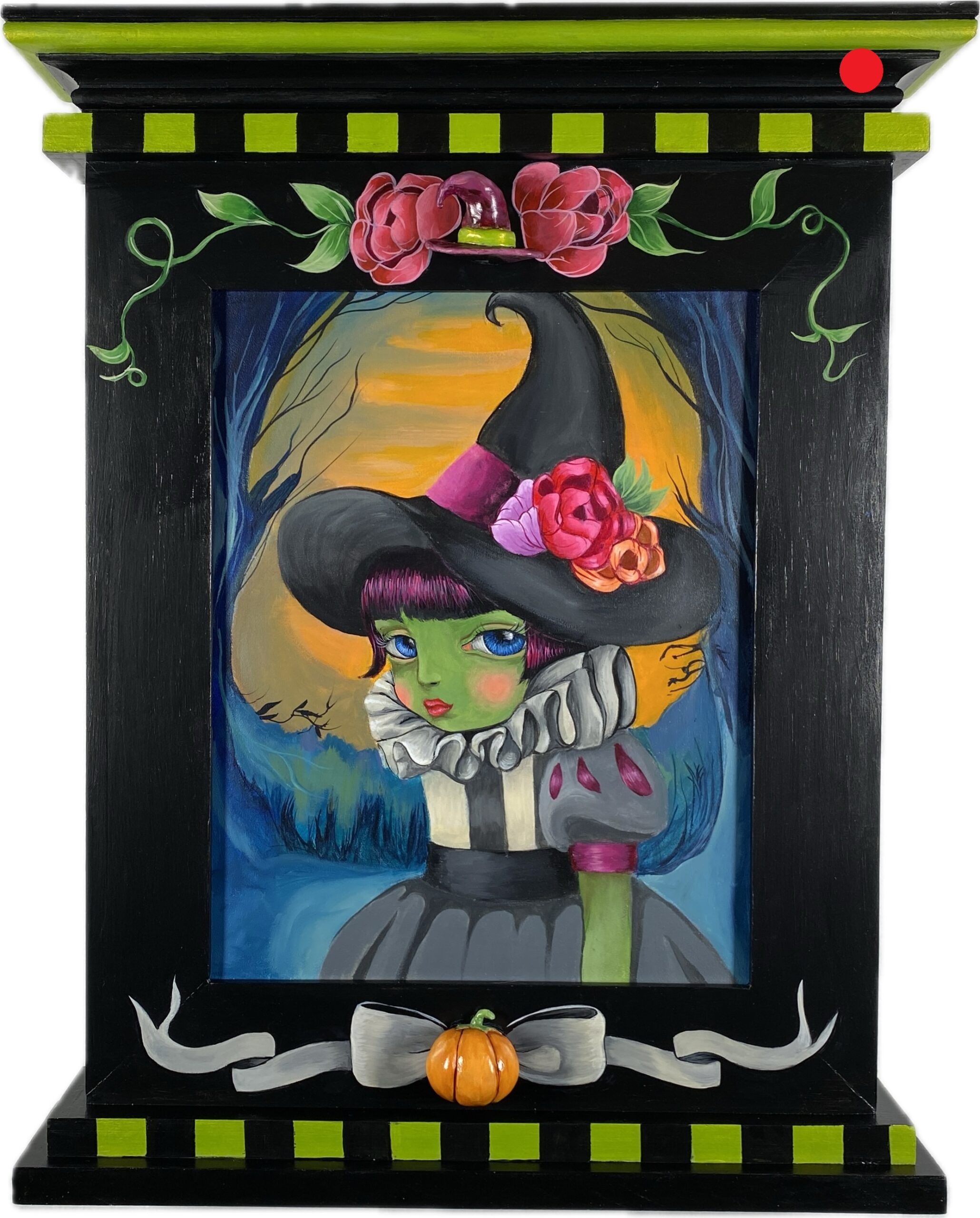 Elphaba18 in. x 20 in.Acrylic on Wood Panel in a Tabernacle Frame