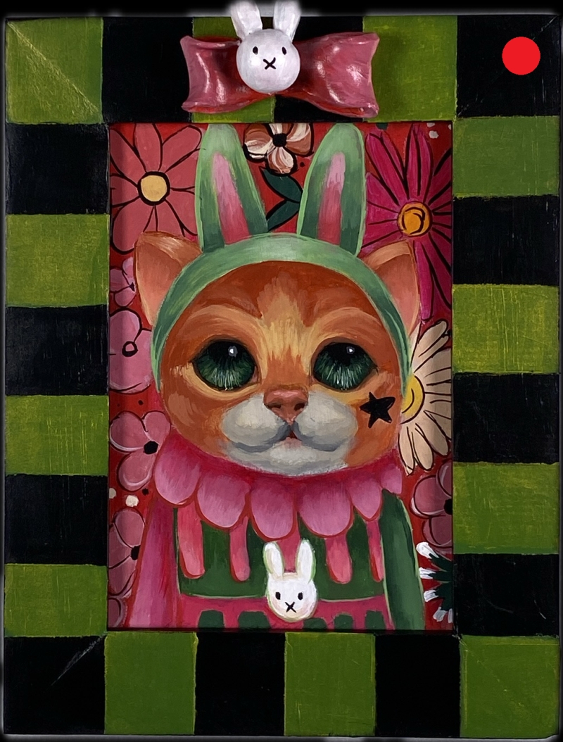 Bunny My Luv6 in. x 8 in. framedAcrylic on wood panel